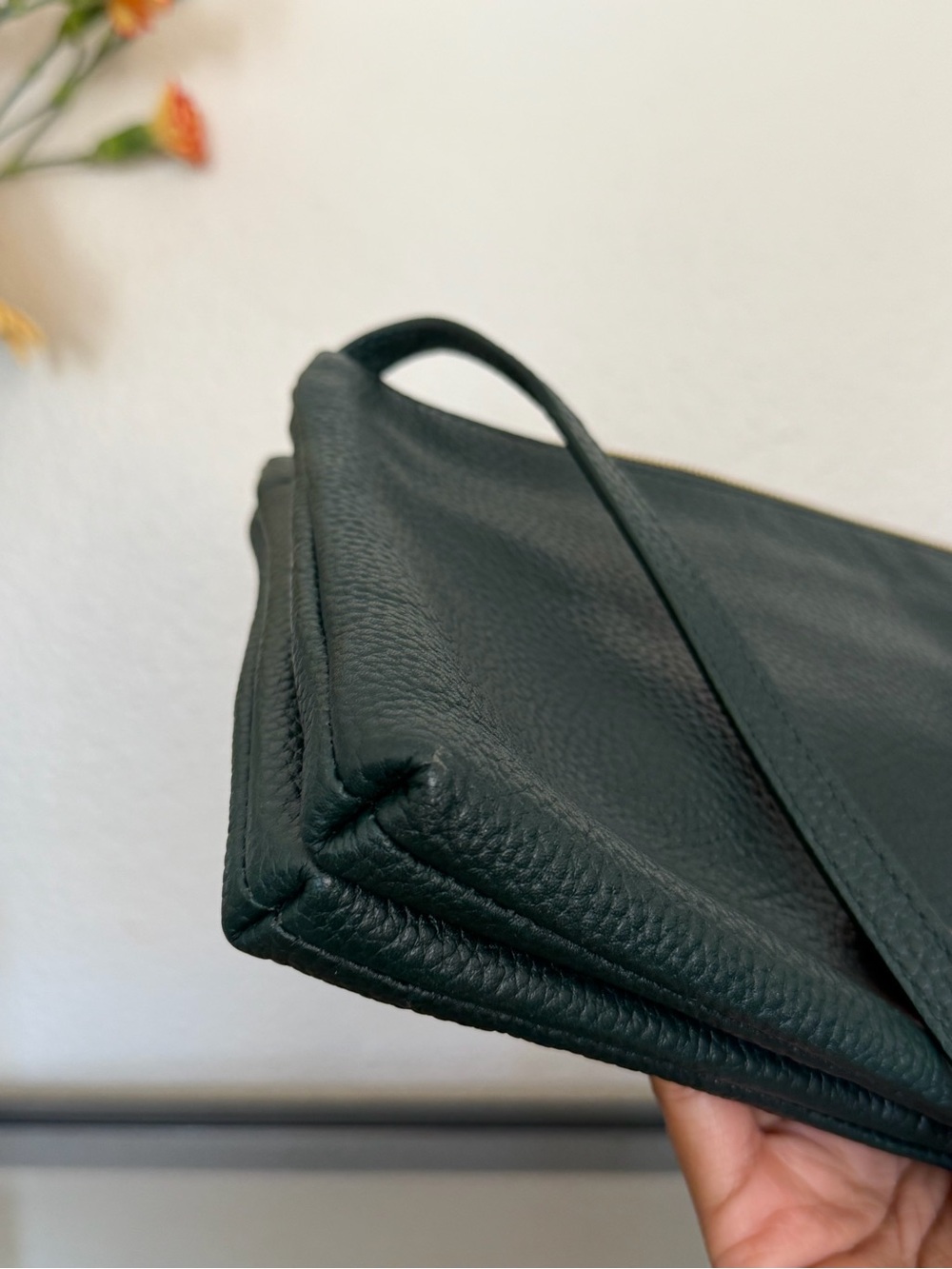 Ted Baker Forest Green Pebbled Leather Crossbody with Tassel - Picture 6 of 6
